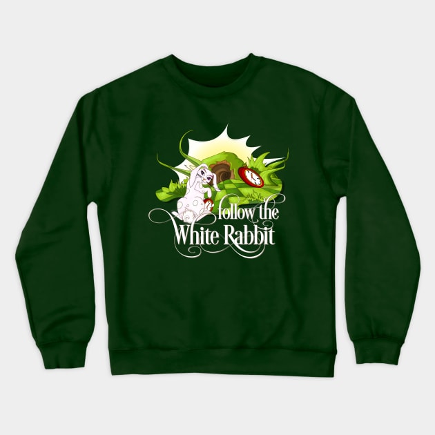 WhiteRabbit Crewneck Sweatshirt by Scaya